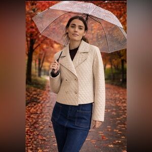 ANTHROPOLOGIE NWT Greylin Quilted Faux
Leather Jacket Size L.